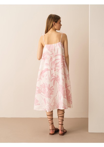 %100 Keten Regular Fit Elbise