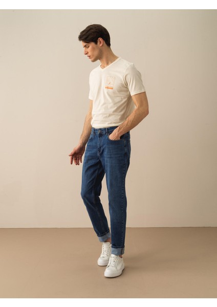 Pamuklu Slim Fit Denim Pantolon