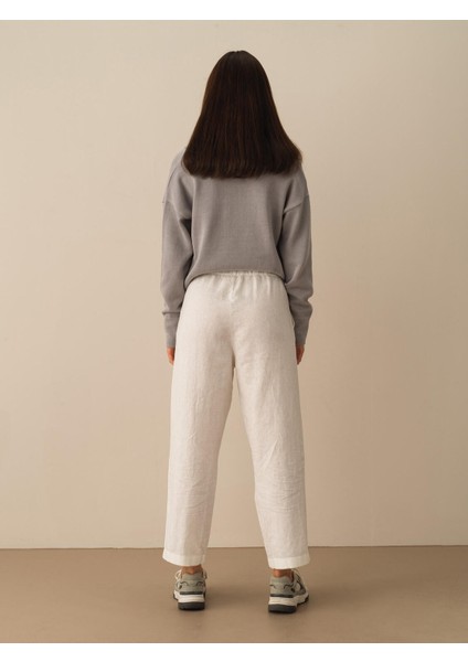 %100 Keten Regular Fit Pantolon