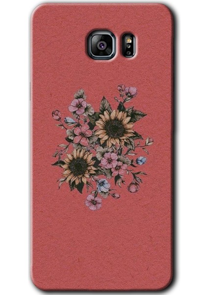 Samsung Galaxy Note 5 Kılıf Hd Desen Baskılı Arka Kapak - Retro Çiçek