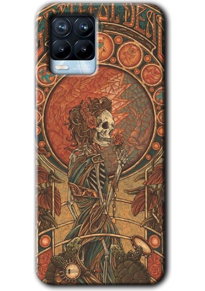 Realme 8 Pro Kılıf Hd Desen Baskılı Arka Kapak - Iskelet Aşk