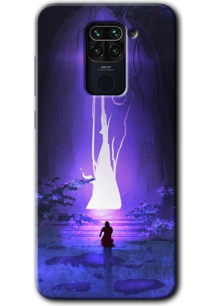 Xiaomi Redmi Note 9 Kılıf Hd Desen Baskılı Arka Kapak - Wanderer Silhouette