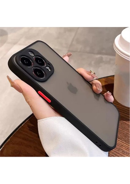 iPhone 14 Pro Max Kılıf 3D Kamera Korumalı Arkası Mat Kenarları Renkli Smoke Case