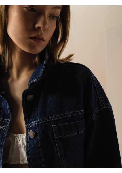 %100 Pamuk Oversize Denim Ceket modelleri