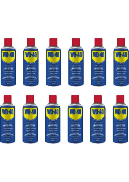 Pas Sökücü, Koruyucu, Yağlayıcı Sprey 200ML 12 Adet
