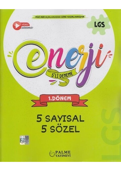 8. Sınıf LGS 1. Dönem Enerji 5'li Deneme