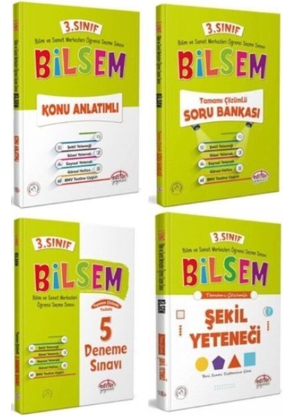 3. Sınıf Bilsem Hazırlık Kitapları 4'lü Set