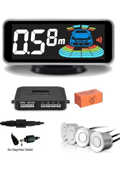 Tükçe Konuşan Park Sensörü Dijital Ekran