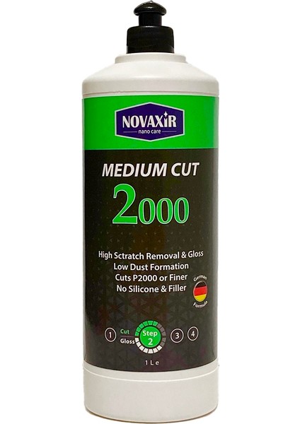 Medıum Cut 2000 Orta Kalın Pasta, 1l, Silikon-Dolgu Içermez NVMC1L