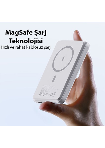 W4 20W 5000 Mah Magsafe Uyumlu Taşınabilir Kablosuz Hızlı Şarjlı Powerbank modelleri