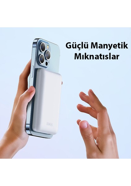 W4 20W 5000 Mah Magsafe Uyumlu Taşınabilir Kablosuz Hızlı Şarjlı Powerbank fırsatları