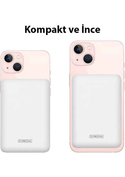 W4 20W 5000 Mah Magsafe Uyumlu Taşınabilir Kablosuz Hızlı Şarjlı Powerbank indirimleri