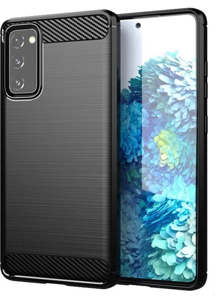 Samsung Galaxy A7 2017 Brushed Carbon Fiber Silikon Kılıf - Siyah AL3332