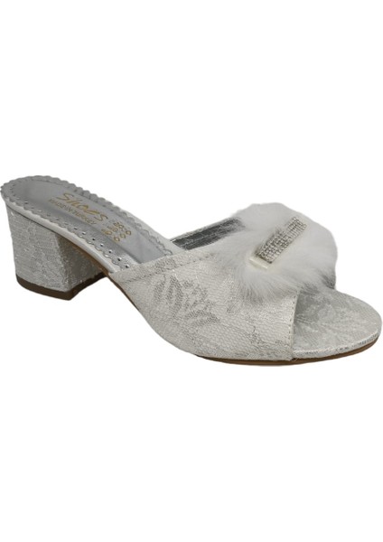 Kadın Sedef Tüylü Kalın Topuklu Oda Terliği fiyatları