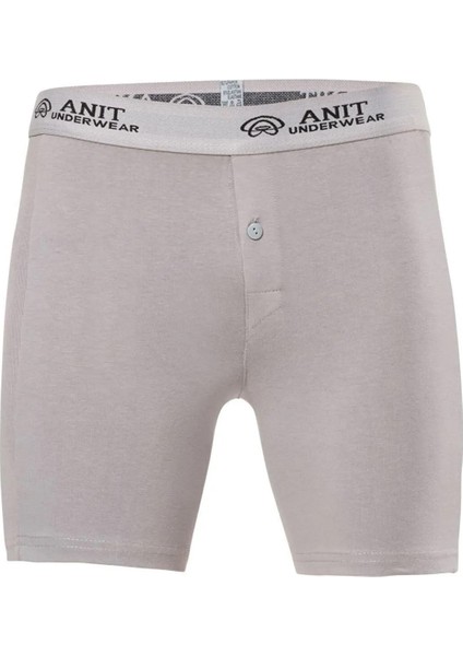 10 Adet, (Ekonomik Paket)Erkek Likralı Uzun Boxer %92 Coton( Pamuk) %8 Likra Gri