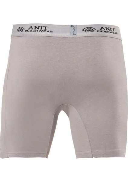 10 Adet, (Ekonomik Paket)Erkek Likralı Uzun Boxer %92 Coton( Pamuk) %8 Likra Gri