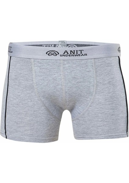 10 Adet,(Ekonomik Paket) Likralı Pamuklu Şeritli Erkek Boxer %92 Coton( Pamuk) %8 Likra Gri
