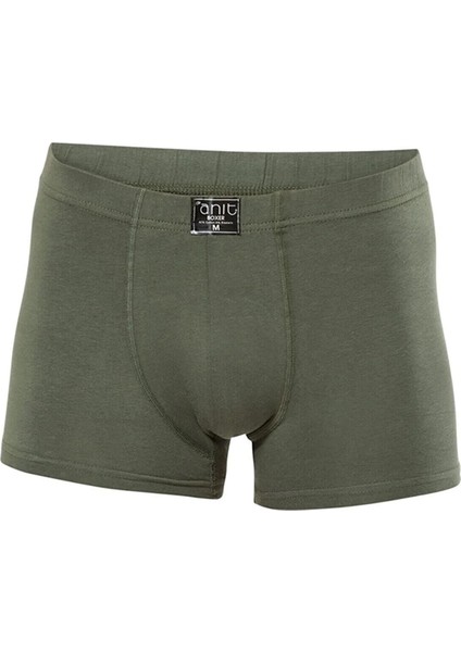 5 Adet, Pamuklu Esnek Erkek Boxer %92 Pamuk %8 Likra Haki