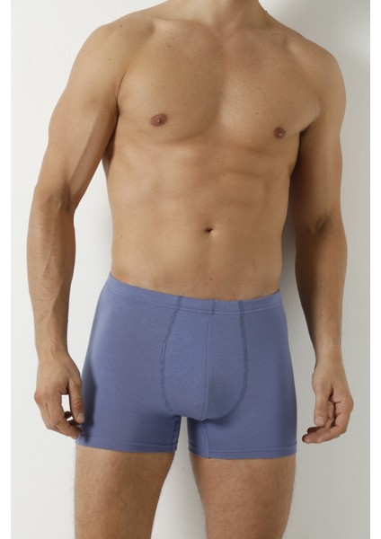 10 Adet, Bambu Kumaş, Süper Rahat, Likralı Erkek Boxer Külot Indigo