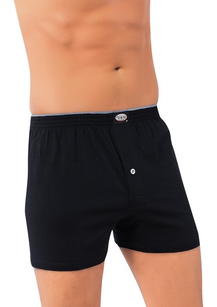 10 Adet, %100 Pamuklu, Havlu Bel, Düğmeli, Penye Erkek Boxer Şort