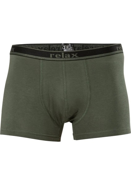 5 Adet, Erkek Boxer %92 Pamuk, %8 Likra Haki