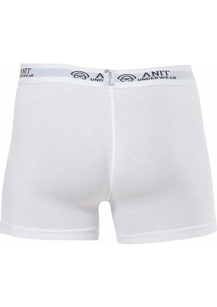 10 Adet,(Ekonomik Paket) Likralı Pamuklu Şeritli Erkek Boxer %92 Coton( Pamuk) %8 Likra Beyaz