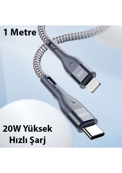 A1 20W Type-C To iPhone Lightning Ultra Hızlı Şarj ve Data Kablosu 1m fiyatları