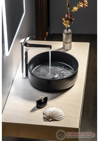 Infinity Ø 36 cm Tezgahüstü Lavabo - Siyah