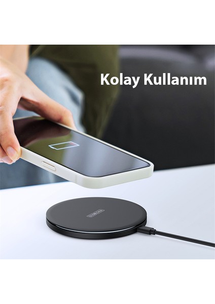 W8 15W Masaüstü Wireless Hızlı Kablosuz Şarj Cihazı fırsatları