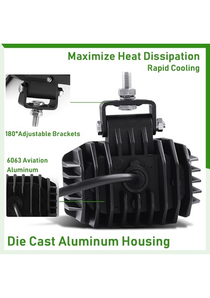 Offroad Sis Lambası 40W Beyaz-Amber Çakarlı 12-30V / LASS298 modelleri