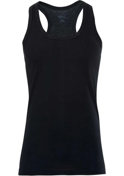 10 Adet, (Ekonomik Paket) Erkek Ribana Sporcu Atlet %100 Cotton (Ribana) Siyah