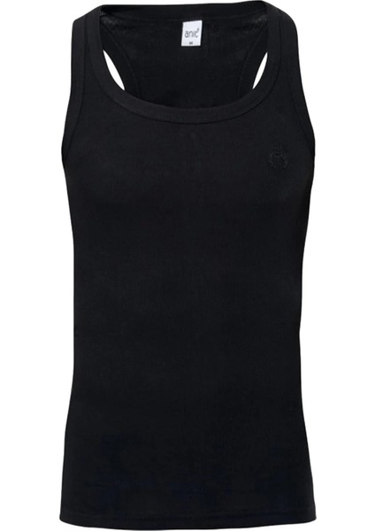 3 Adet, Kalın Askılı Sporcu Kesim Kaşkorse Erkek Atlet %92 Pamuk %8 Likra Siyah fiyatları