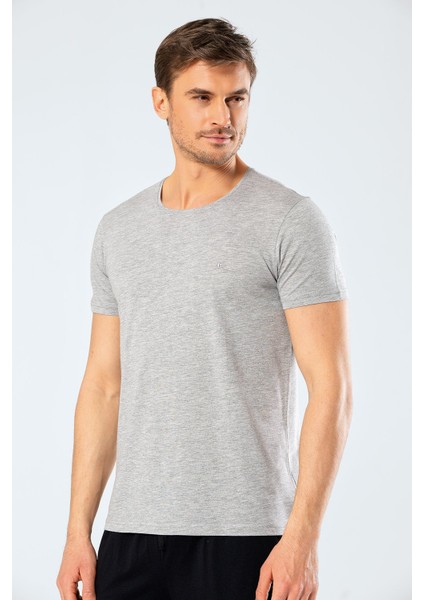 Kısa Kollu, O Yaka Slim Fit Basic Erkek T-Shirt