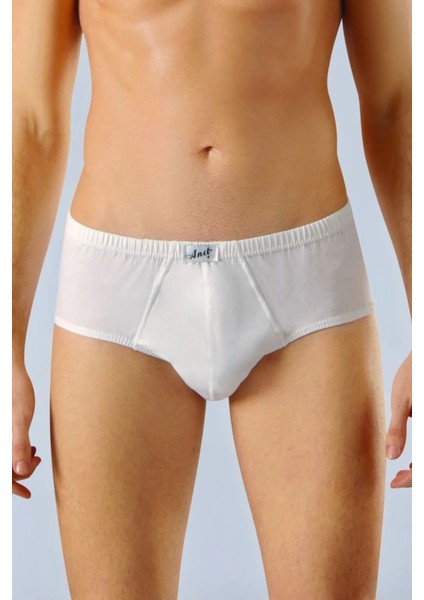 5 Adet, Penye Pamuklu Kom Erkek Slip Külot %100 Pamuk(Penye ) Beyaz