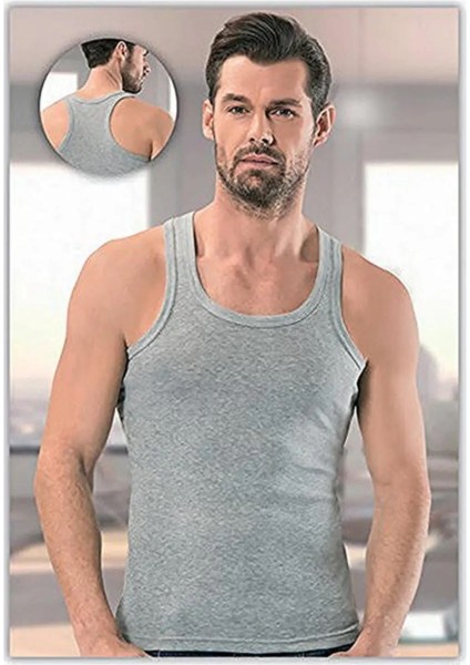 10 Adet, (Ekonomik Paket) Erkek Ribana Sporcu Atlet %100 Cotton (Ribana) Gri fiyatları