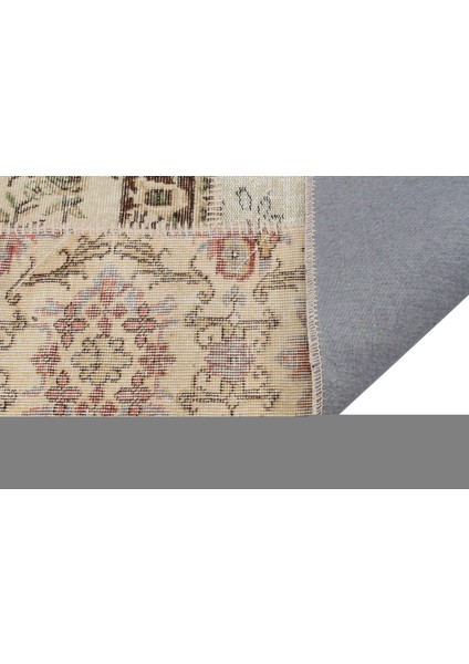 Patchwork Bej Patchwork Yün ve Pamuk El Dokuma Oda Salon Halısı modelleri