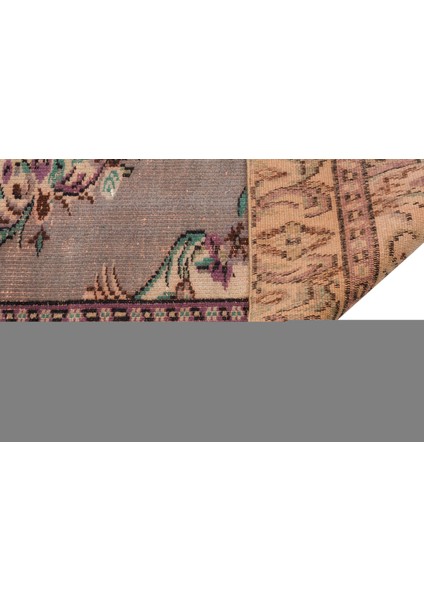 Vintage Kahverengi Göbekli Yün ve Pamuk El Dokuma Oda Salon Halısı modelleri