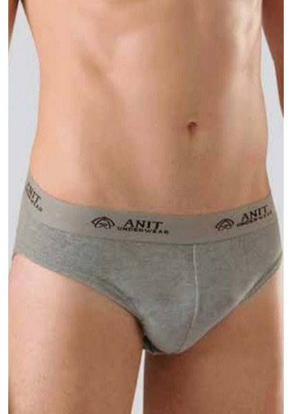 10 Adet, (Ekonomik Paket) Erkek Kemerli Slip Külot %100 Pamuk (Ribana ) Gri
