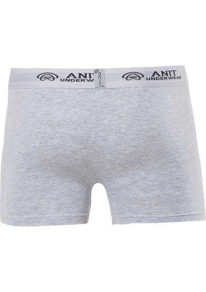 5 Adet, Kısa Paçalı Likralı Erkek Boxer %92 Coton( Pamuk) %8 Likra Gri
