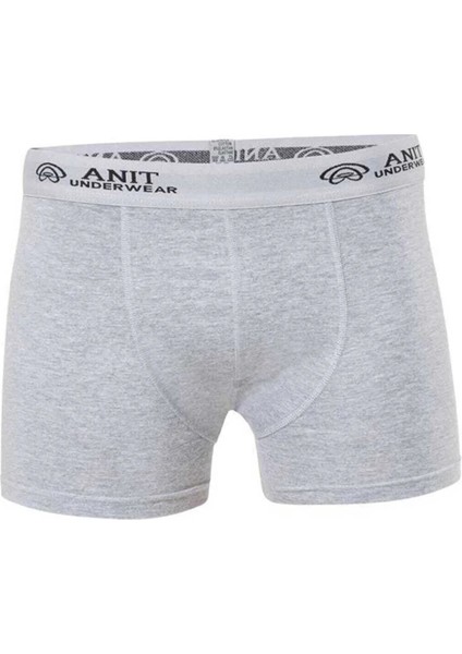 10 Adet, (Ekonomik Paket) Kısa Paçalı Likralı Erkek Boxer %92 Coton( Pamuk) %8 Likra Gri