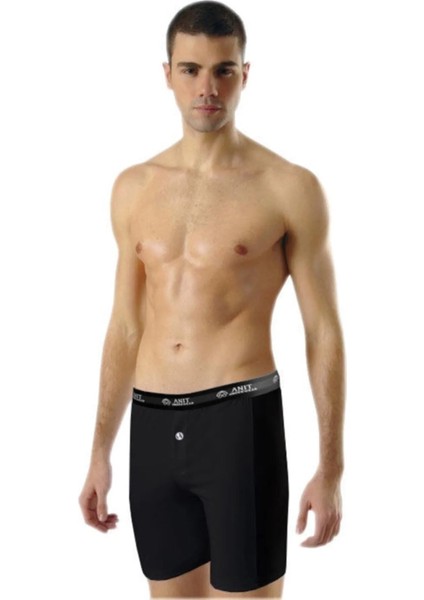 10 Adet, (Ekonomik Paket)Erkek Likralı Uzun Boxer %92 Coton( Pamuk) %8 Likra Siyah
