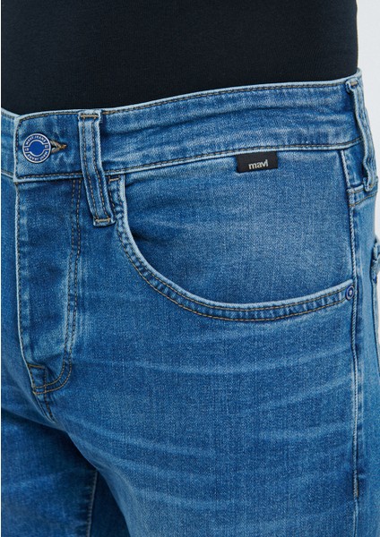 Erkek Pierre Gölgeli Mavi Premium Blue Jean Pantolon 0020983709