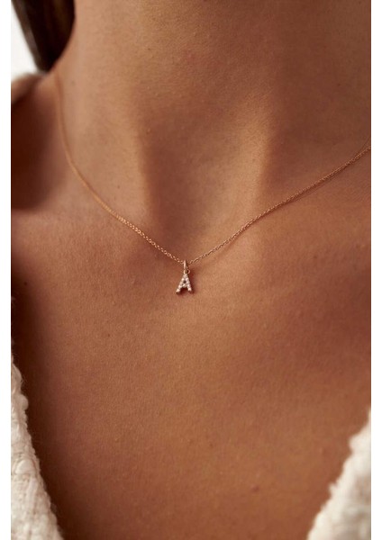 Tiny Pırlanta Harf Kolye