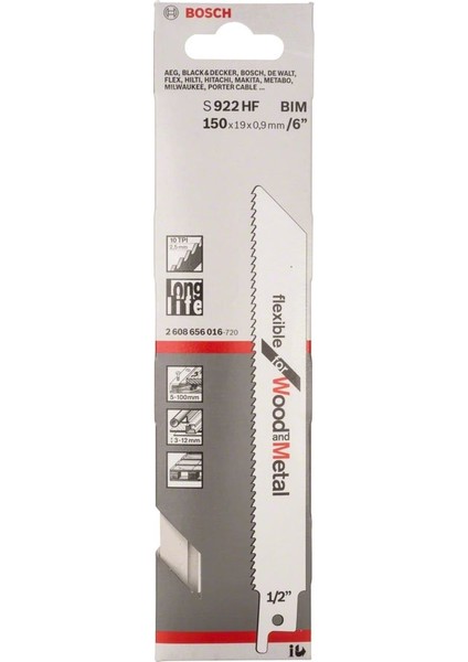 S922 Hf Ahşap/metal Panter Testere Bıçağı 150 mm 1 Adet