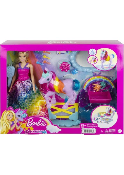 Melek Store  GTG01 Barbie, Bebek ve Tek Boynuzlu At, Dreamtopia Hayaller Ülkesi