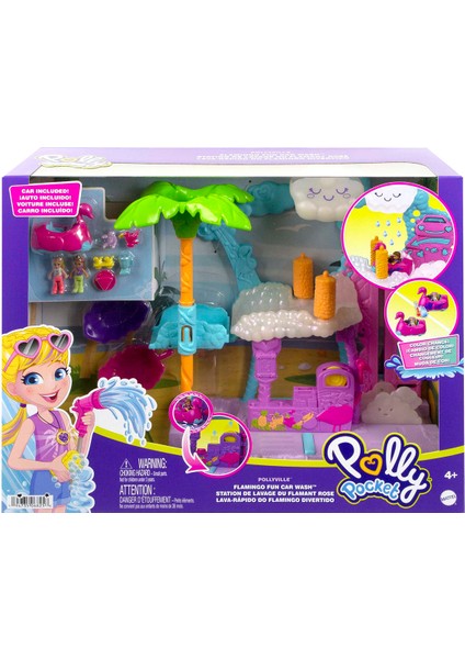 HHJ05 Polly Pocket Flamingo Araba Su Eğlencesi Seti