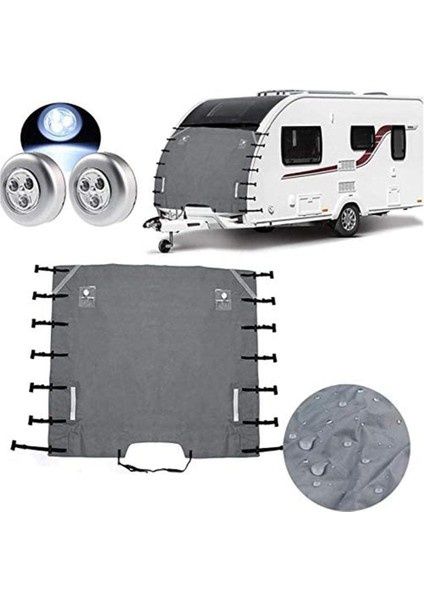 1 Set Karavan Ön Çekme Kapağı Koruyucusu+ LED Hafif Kalınlaşmış Oxford Bez (Yurt Dışından)