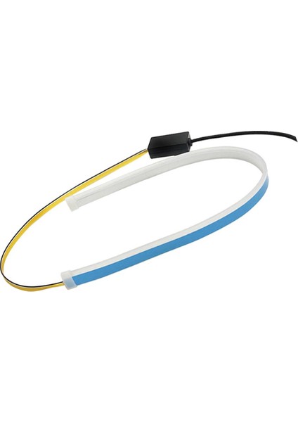 2 Adet 60CM LED Araba Drl Gündüz Koşu Şeridi Işık Yumuşak Tüp (Yurt Dışından)