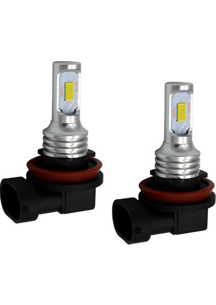 2 Adet Mini Smd Araç LED Sisli Drl Far Fokları H8/H11-3570 (Yurt Dışından)