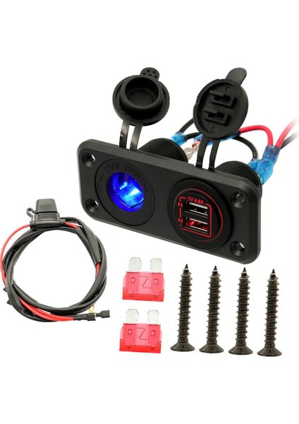 Araba Şarj Cihazı 12V/24V Su Geçirmez Çift USB Hızlı Şarj Cihazı Güç Çıkışı Için (Yurt Dışından) fiyatları